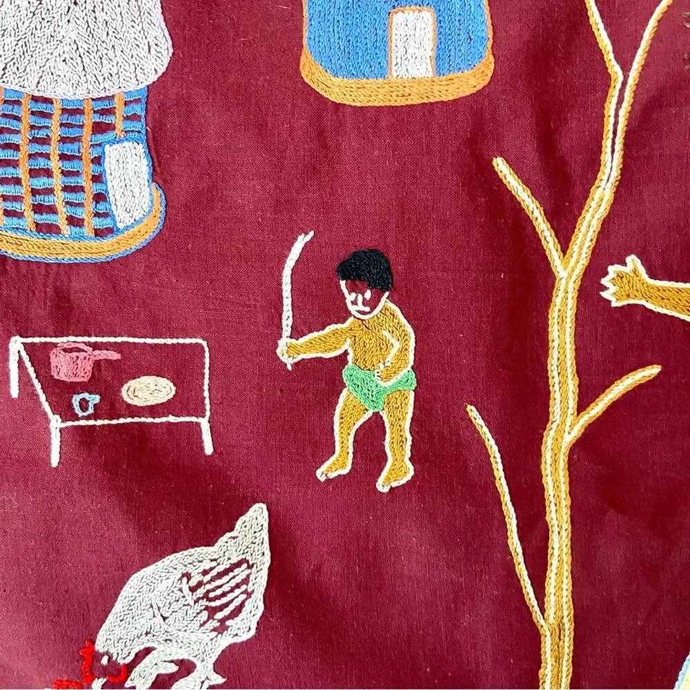 Handmade Embroidered Pillow Cover